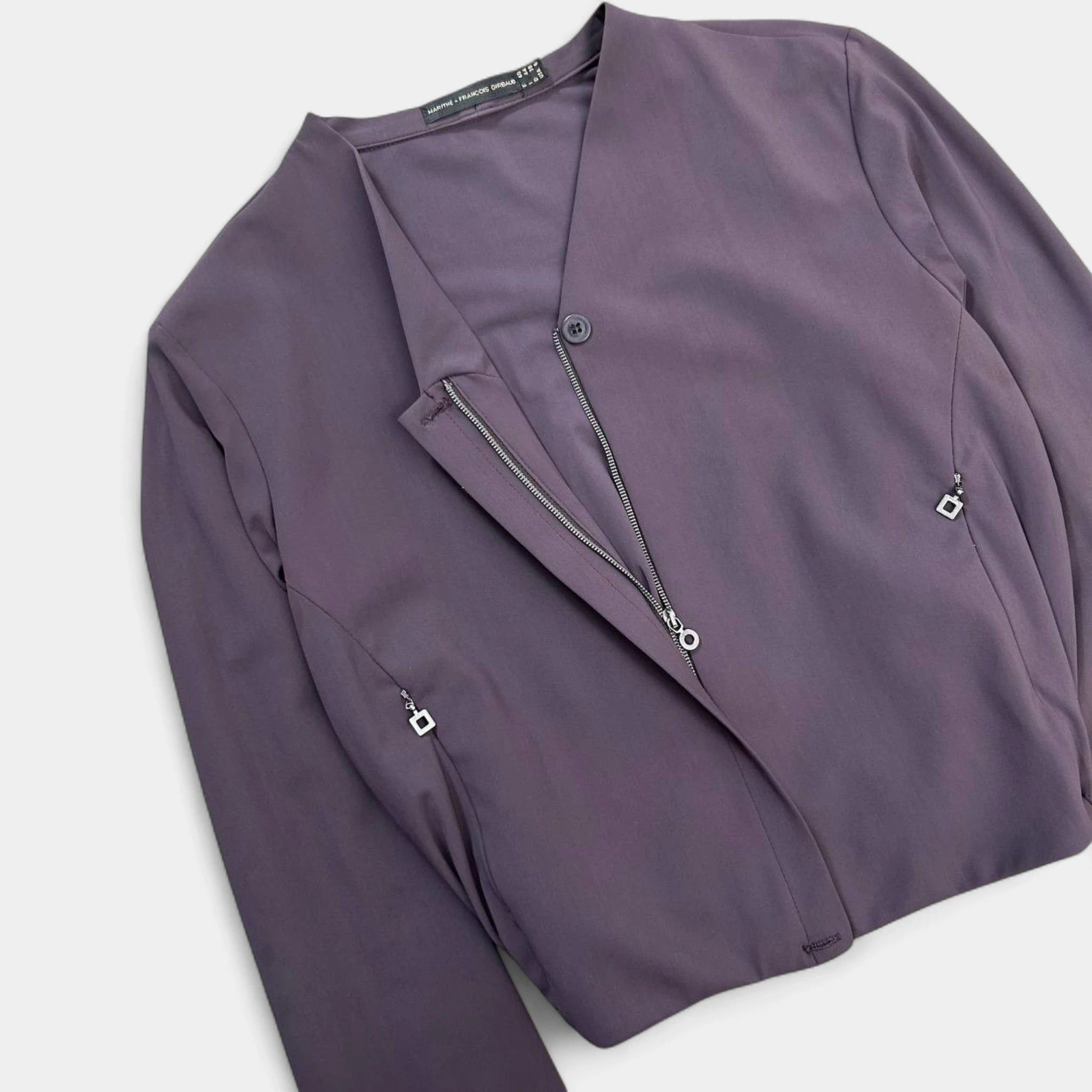 Marithe + Francois Girbaud Marithé + François Girbaud Technical Burgundy Cardigan Jacke Size S / US 4 / IT 40 - 3 Thumbnail