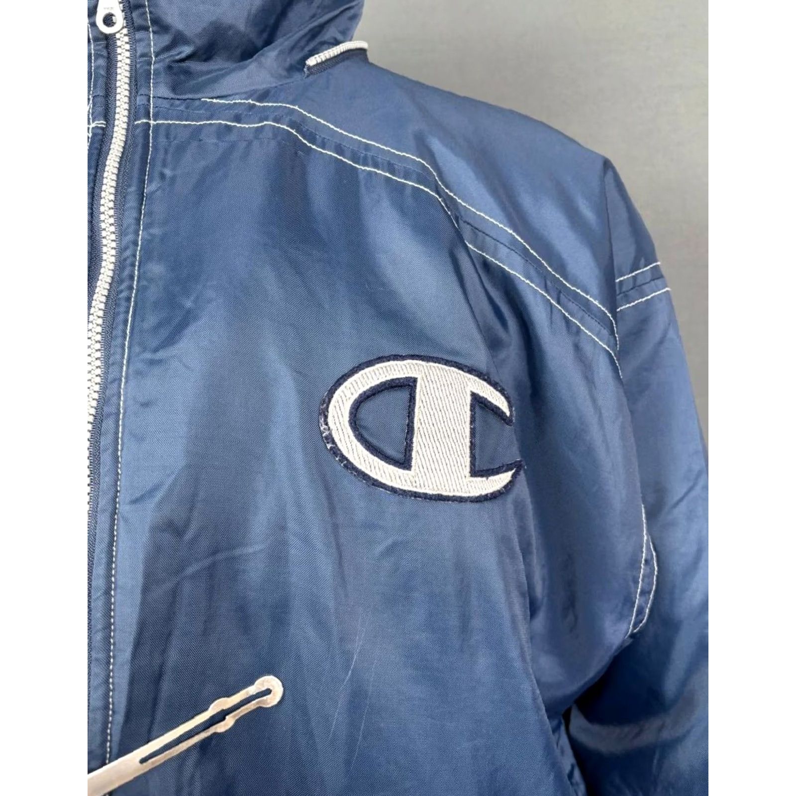 Champion Champion Jacket Mens 2XL Blue Puffer Quilt Quilted USA Vintage - 90s? Size US XXL / EU 58 / 5 - 7 Thumbnail