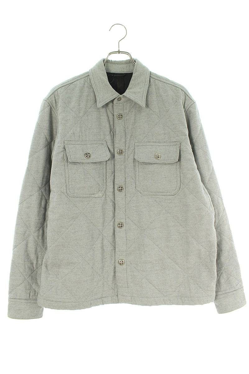 image of Chrome Hearts Work Dog Quilted Jacket in Grey, Men's (Size Medium)