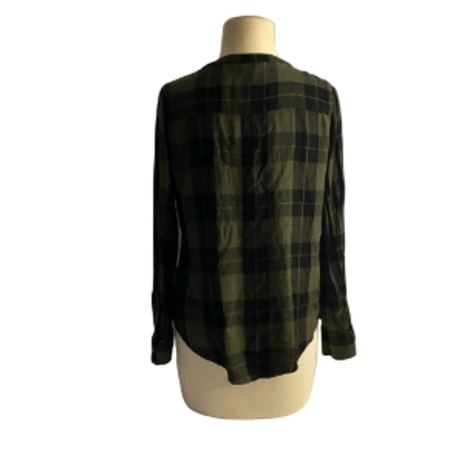 Express Grunge Deep V Plaid Long Sleeve Top Express XS Size XS / US 0-2 / IT 36-38 - 6 Thumbnail