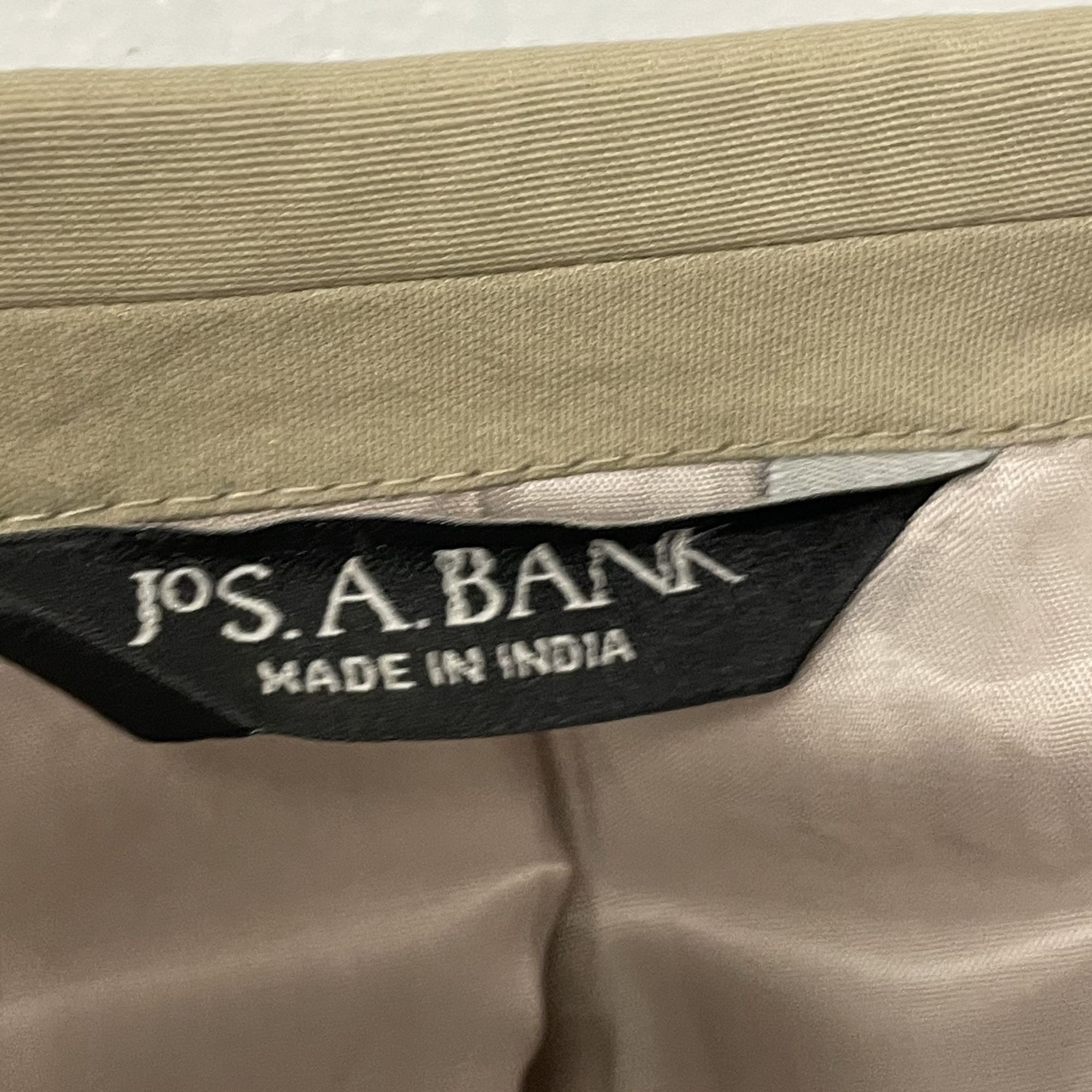 Jos. A. Bank Jos A Bank KHAKI Sport Coat Cotton Jacket CASUAL Jacket Size 38R - 6 Thumbnail