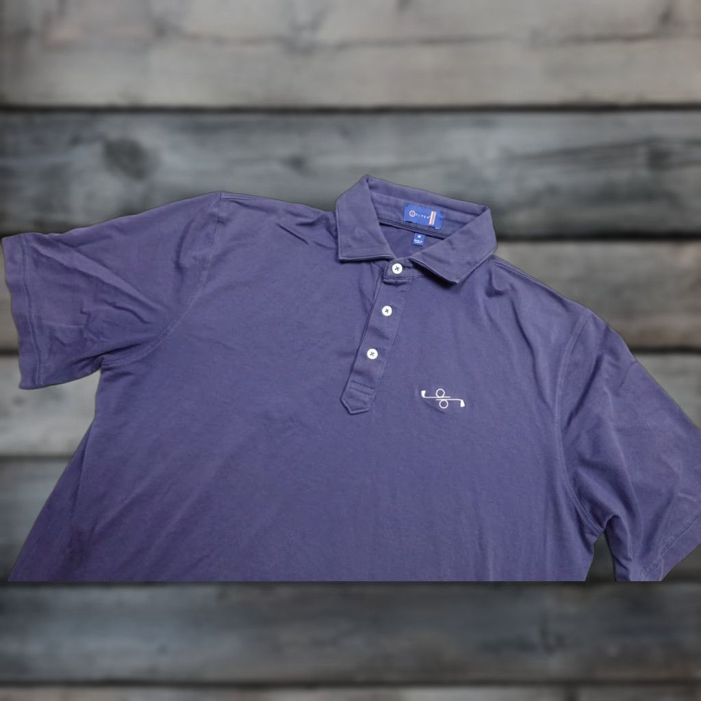 Vintage Stitch Polo Mens M Blue Performance Stretch Golf Breathable Wicking Shirt Modern Golf Mens Regular Short Sleeve Polo Size US M / EU 48-50 / 2 - 1 Thumbnail