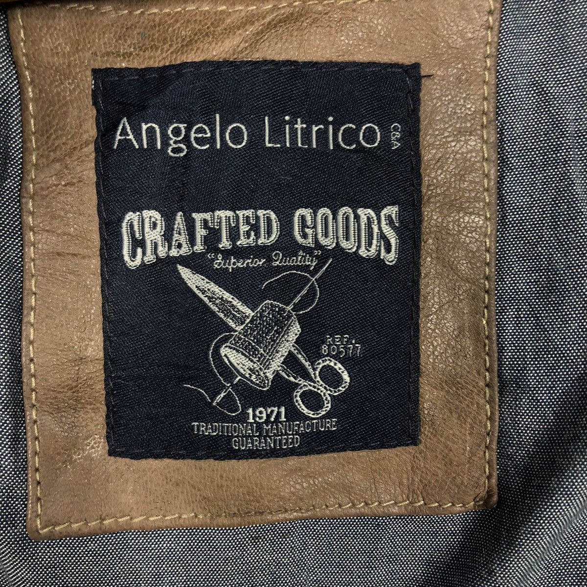 Japanese Brand 📌Vintage Genuine Leather Biker Jacket Angelo Litrico Size US XXL / EU 58 / 5 - 19 Thumbnail