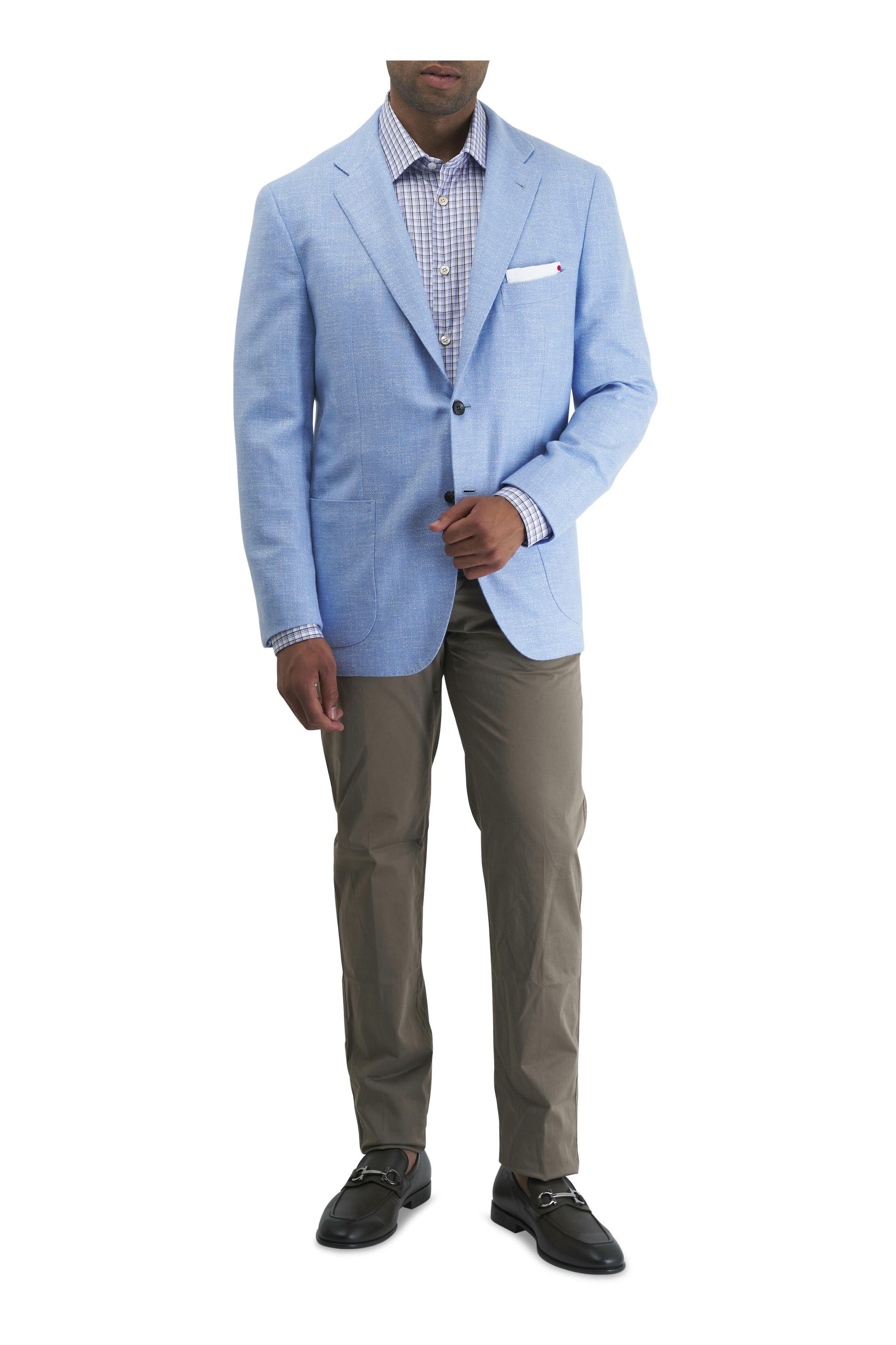 Kiton o1mtch0225 Sportcoat in Light Blue Size US L / EU 52-54 / 3 - 2 Thumbnail