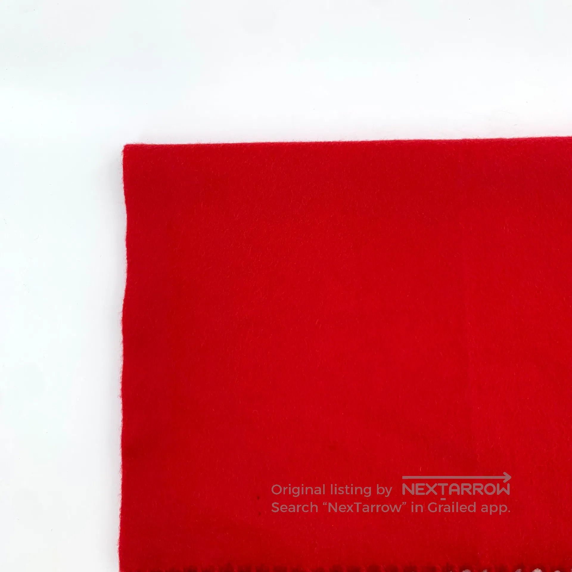 Loro Piana LORO PIANA size 85 Red Mouse Embroidered Cashmere Fringe S Size ONE SIZE - 3 Thumbnail