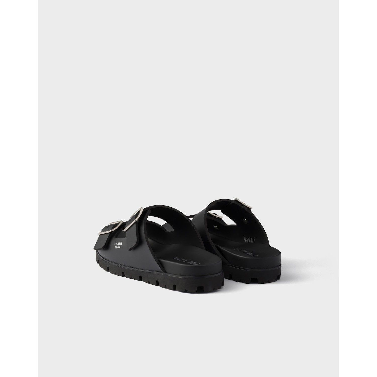 Prada PRADA $895 Black Rubber Strap Sandals New (Men's size:10;) Size US 10 / EU 43 - 5 Thumbnail