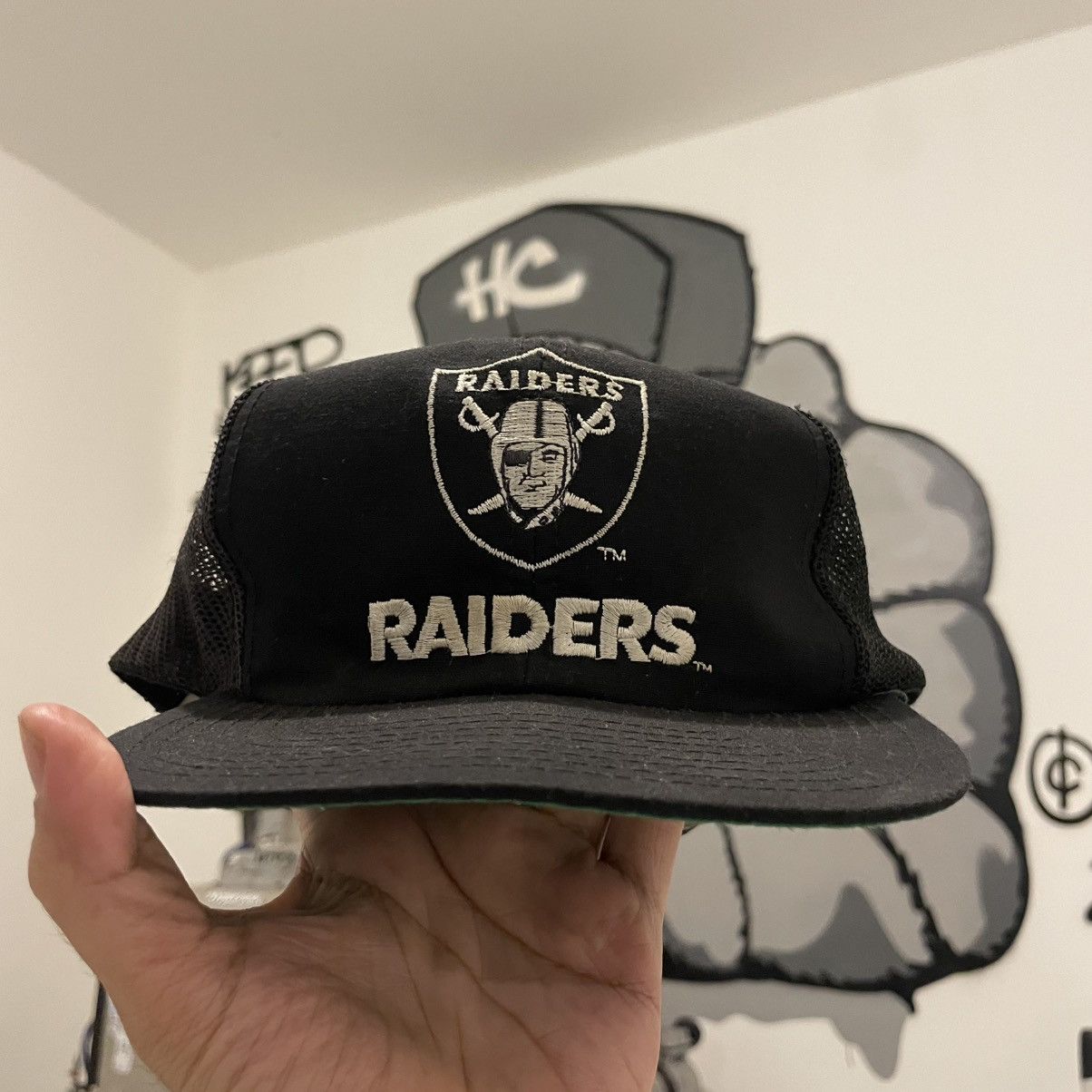 90's Oakland Raiders Script Golfer Hat