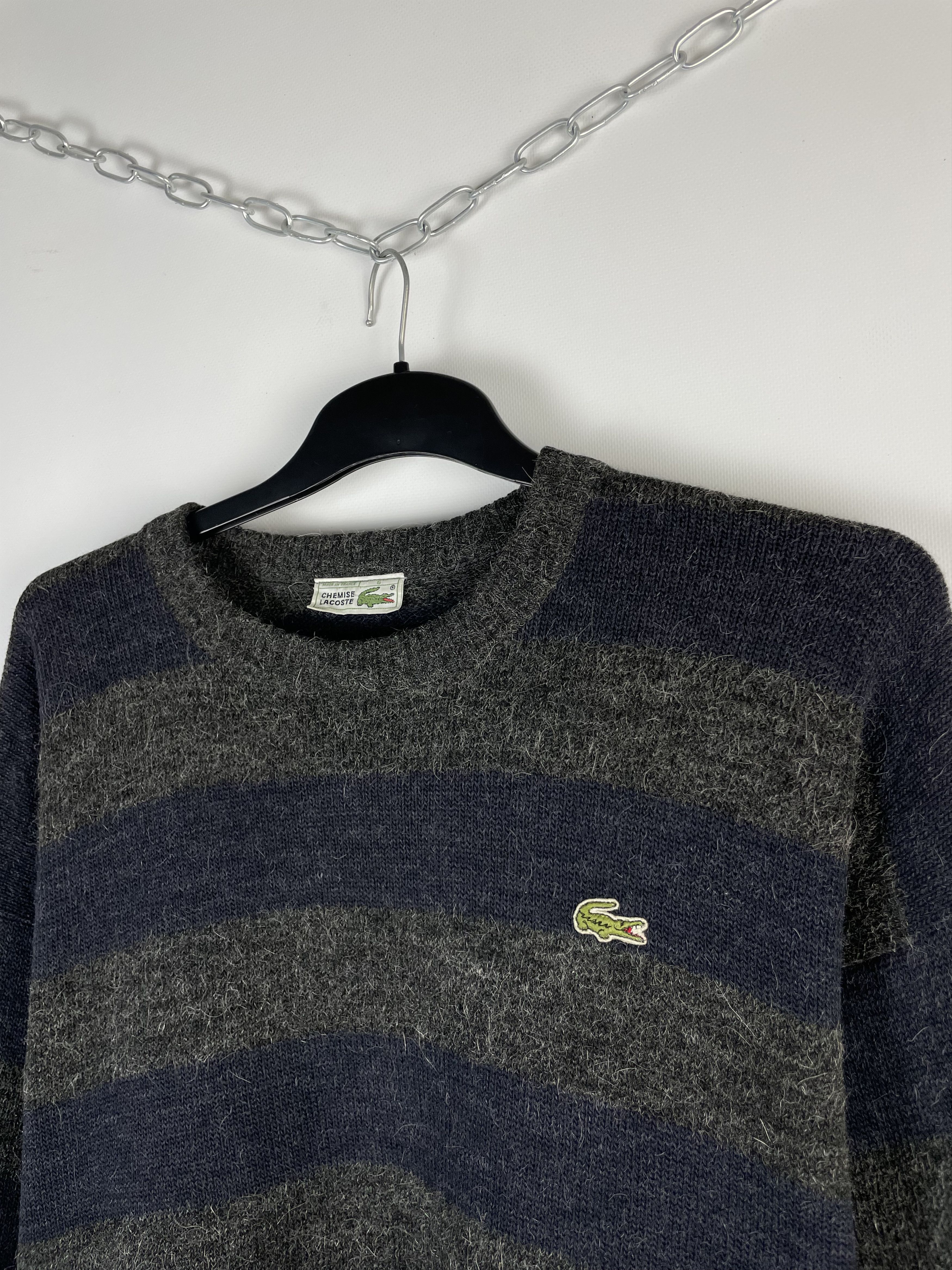 Lacoste × Vintage Lacoste Vintage Check Knit Sweater Size US L / EU 52-54 / 3 - 4 Thumbnail