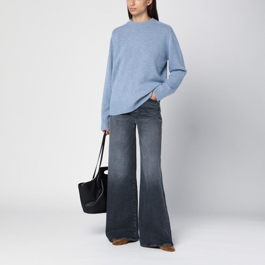 Loulou de Saison o1d2blof0824 Melange Cashmere Jumper in Blue Size S / US 4 / IT 40 - 2 Thumbnail