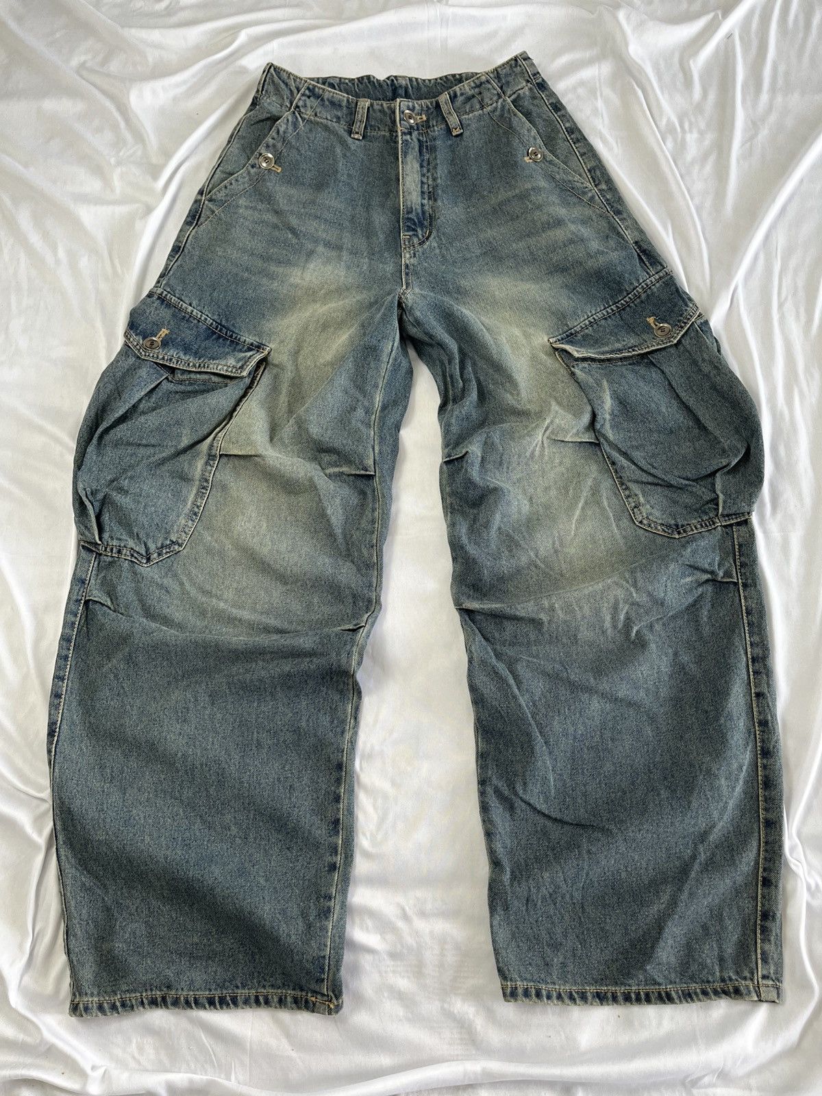 Japanese Brand Japanese brand Oot baggy denim cargo pants Size US 27 - 3 Thumbnail