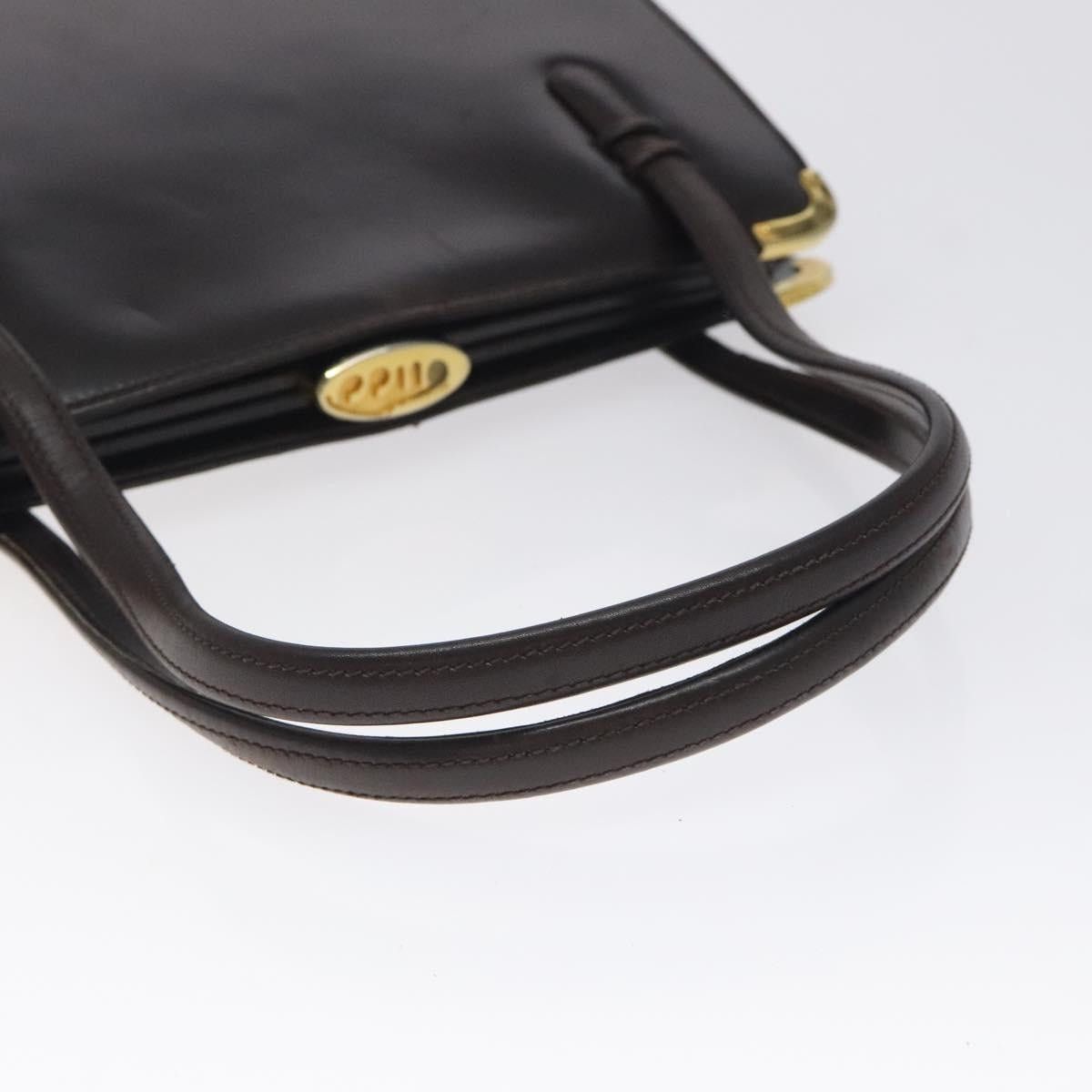 Gucci GUCCI Hand Bag Leather Brown Gold Size ONE SIZE - 7 Thumbnail