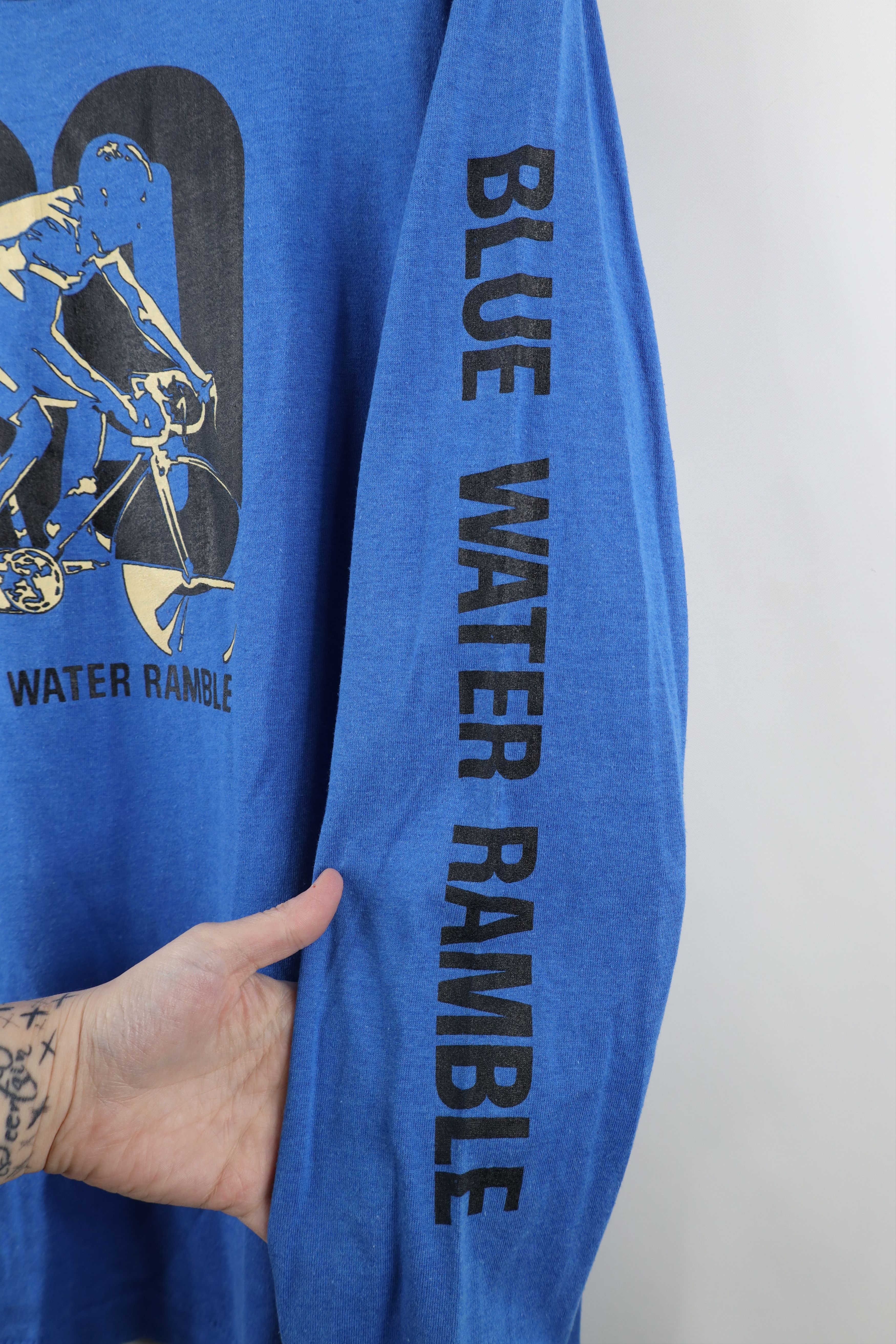 Vintage Vintage 80s Water Ramble Bicycle Cycling Long Sleeve T-Shirt Size US M / EU 48-50 / 2 - 4 Thumbnail