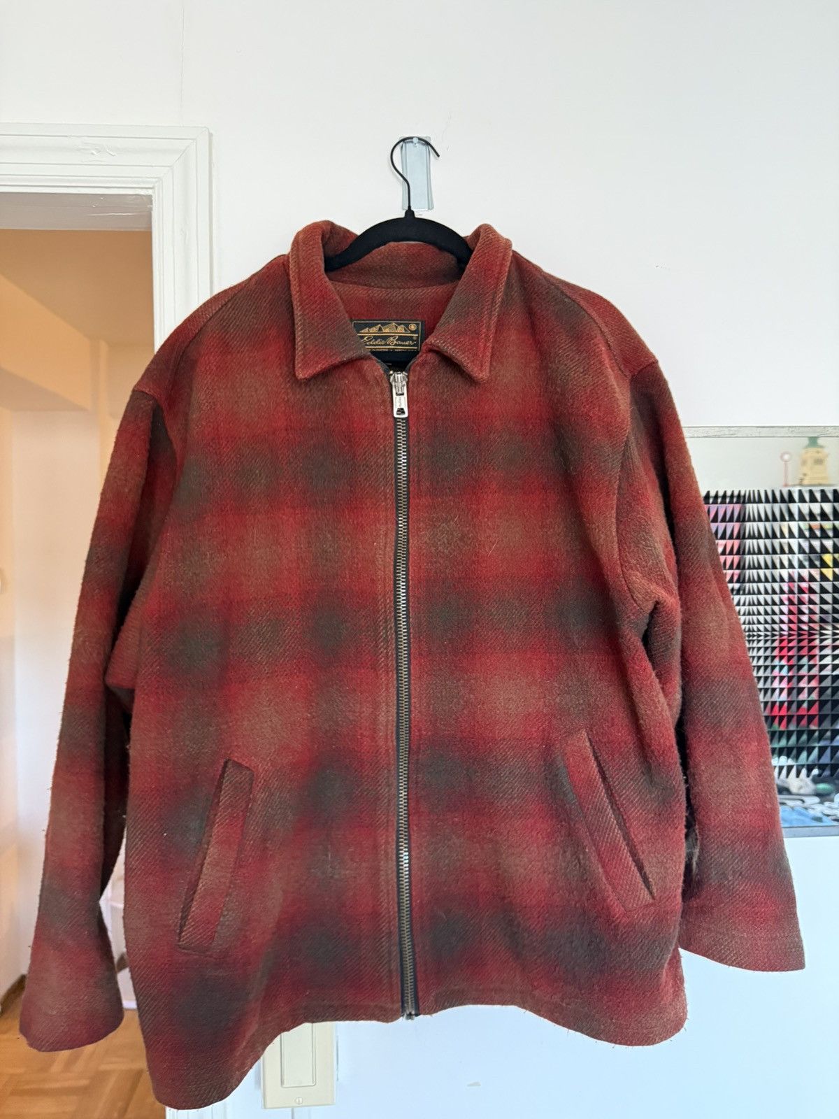 Eddie Bauer Vintage Plaid Wool Coat Size US L / EU 52-54 / 3 - 4 Thumbnail