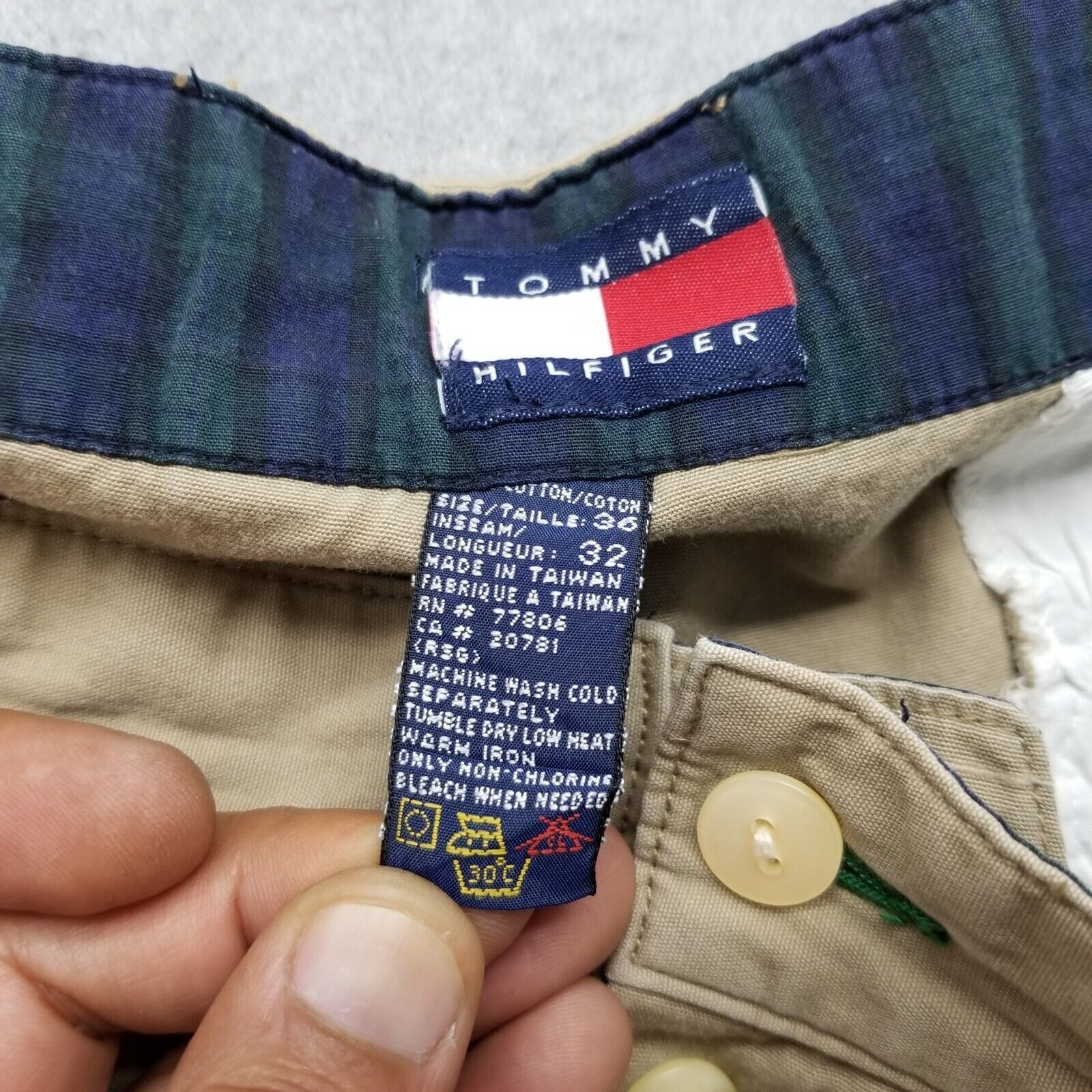Tommy Hilfiger Tommy Hilfiger Pants Mens 36x30 Tan Ivory Pockets Cotton Size US 36 / EU 52 - 12 Thumbnail