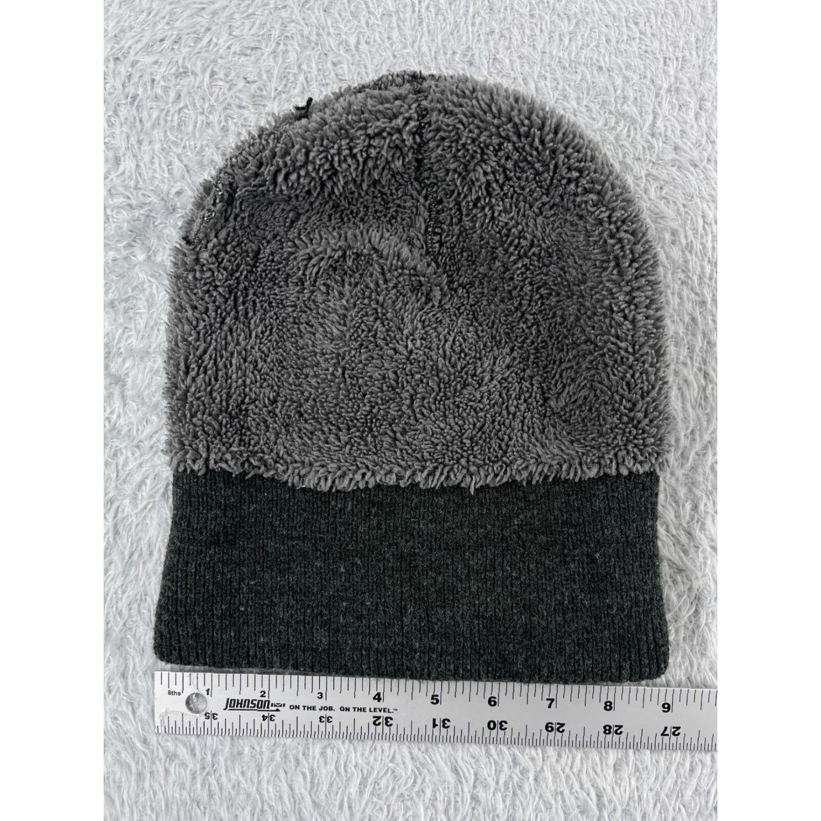 Vintage Beanie Toque Adult One Size Black Stripe Knit Acrylic Polyester Lined Ski Size ONE SIZE - 4 Thumbnail