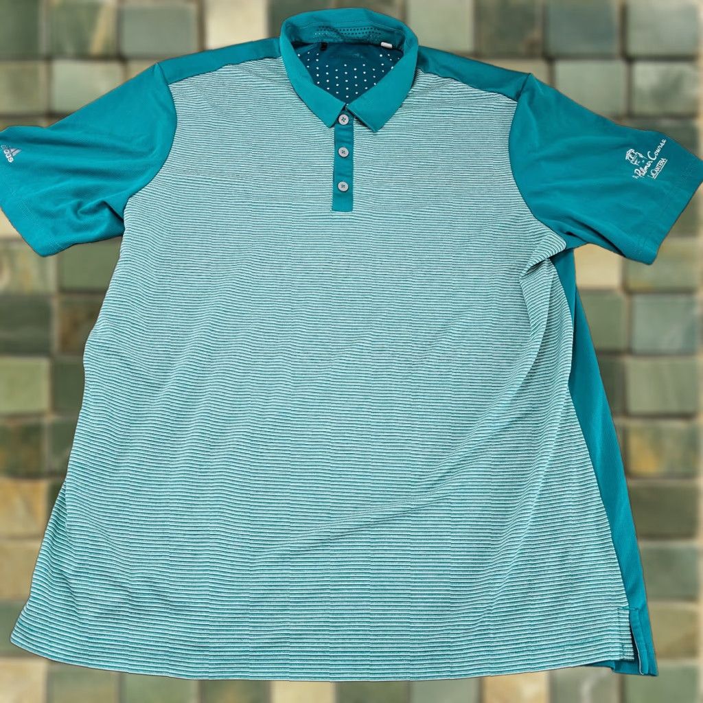 Adidas Adidas Polo Shirt Mens XL Mint Performance Golf Stretch Short Sleeve Pinstripe Casual Workwear Golf Polo Shirt Mens XL Mint Green Adidas Golf Polo Size US XL / EU 56 / 4 - 1 Thumbnail