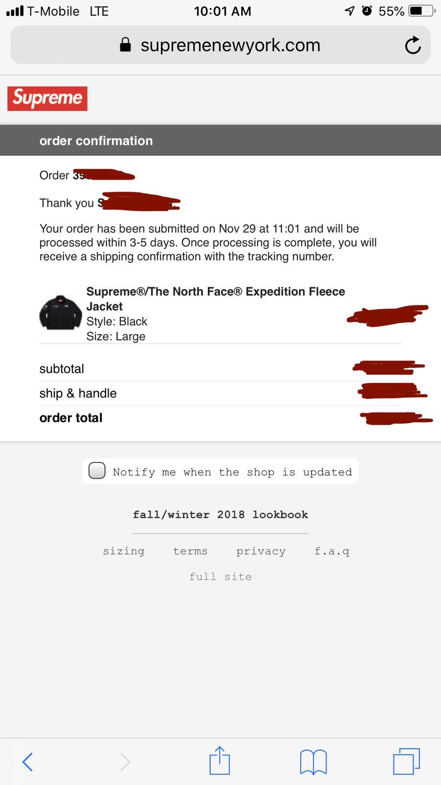 Supreme × The North Face Supreme x The North Face "Expedition" Fleece Jacket (FW18) Size US L / EU 52-54 / 3 - 23 Thumbnail