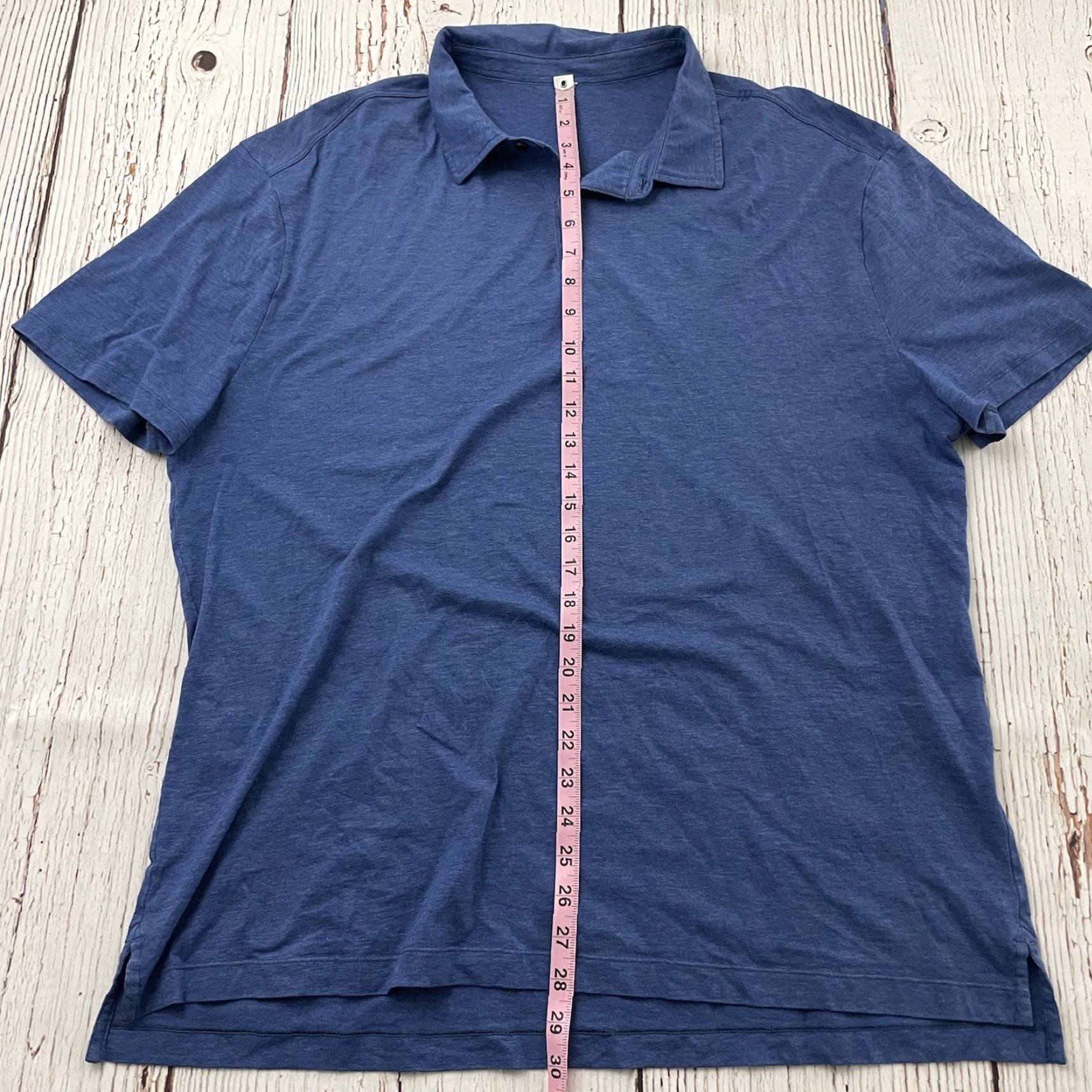 Lululemon Lululemon Short Sleeve Button Front Polo Shirt Men's XL Blue Shirt Polo Button-Up XS? No. Size US XL / EU 56 / 4 - 3 Thumbnail