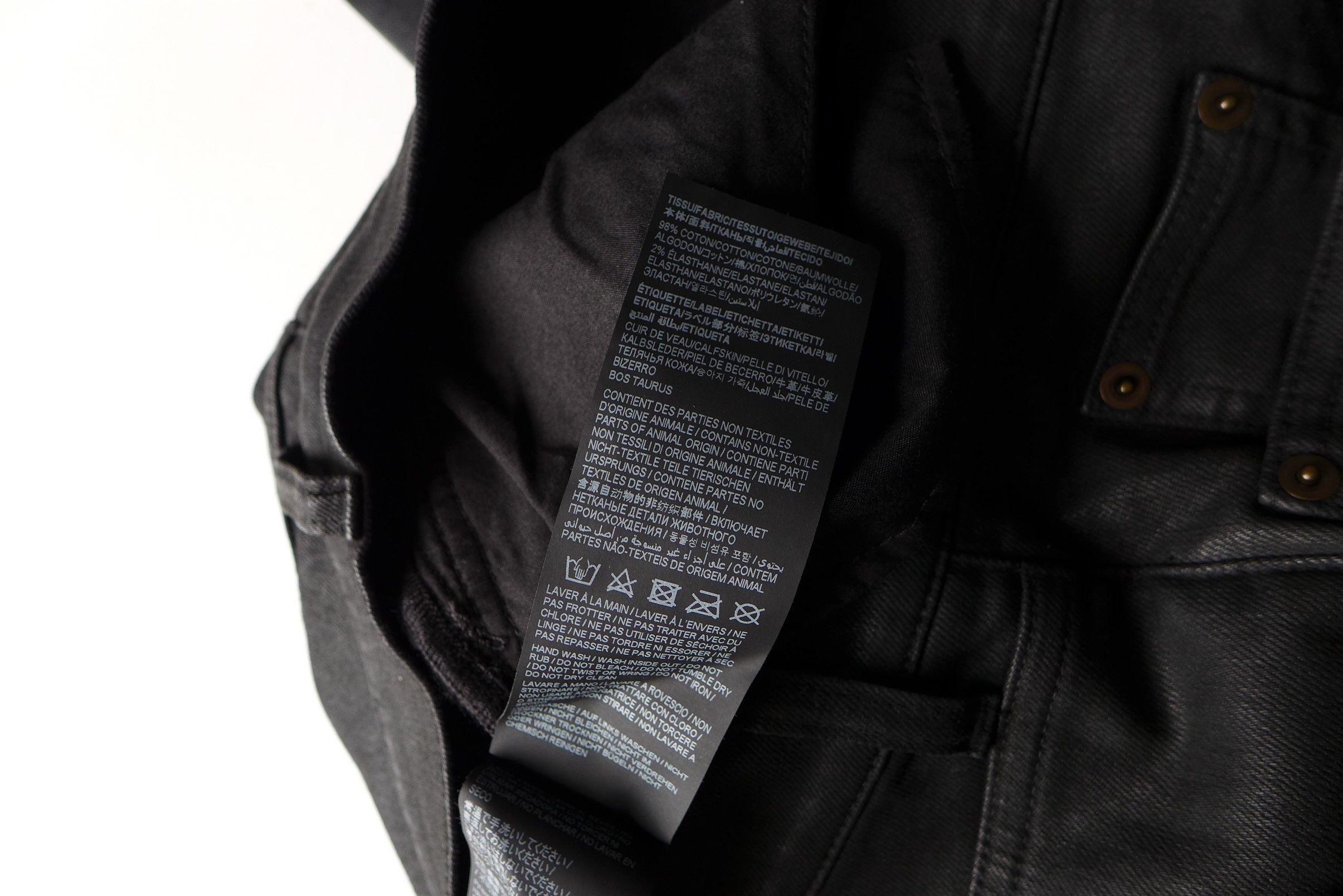 Saint Laurent Paris Saint Laurent D02 Jeans - Coated Black Denim Size US 34 / EU 50 - 18 Thumbnail