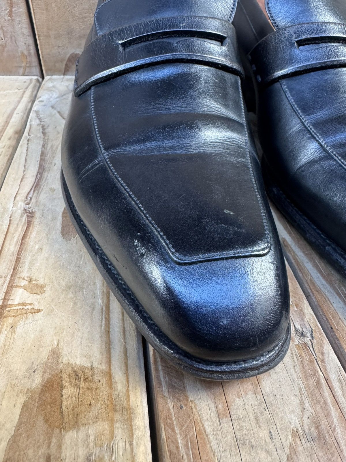 J.M. Weston J.M Weston Men’s Penny black Leather Loafers Sz Uk 8 E US 9 Size US 9 / EU 42 - 10 Thumbnail