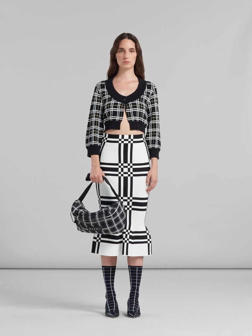 Marni o1w1db11024 Size: OS / Checked Belt Bag in Black Size ONE SIZE - 2 Thumbnail