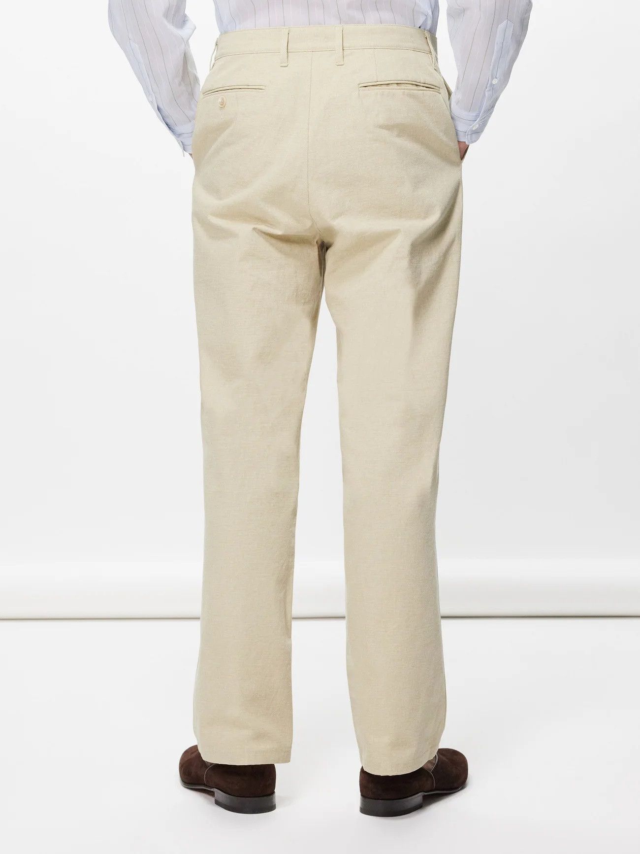 Auralee Auralee Washed Hard Twist Canvas Pants - Khaki Beige