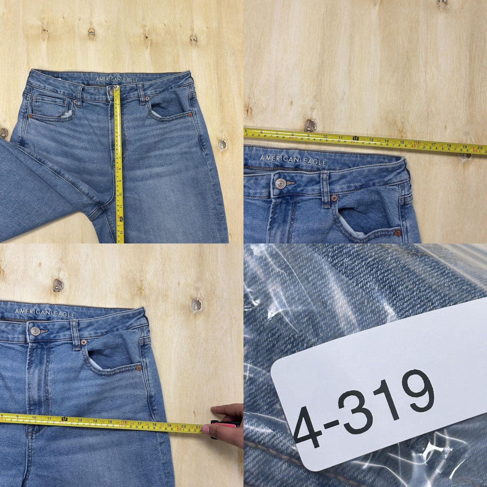 American Eagle Outfitters American Eagle Outfitters Womens Straight Jeans 12 Med Wash Blue Stretch Denim Size 34" / US 12 / IT 48 - 8 Thumbnail