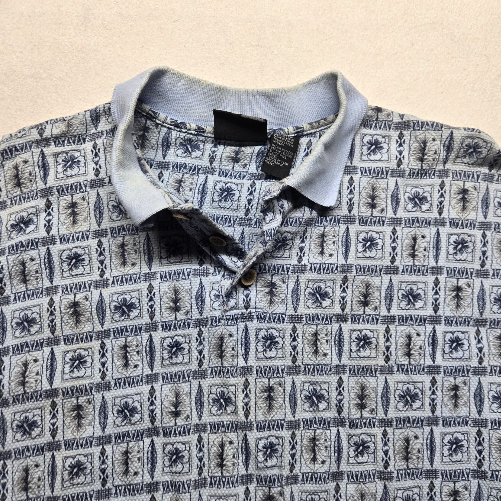 Vintage VINTAGE OP Polo Shirt Men Adult L Blue Tropical Hawaiian Short Sleeve Shirt Op Polo L Blue Tropical Hawaiian 90s Aloha Mens Size US L / EU 52-54 / 3 - 2 Thumbnail