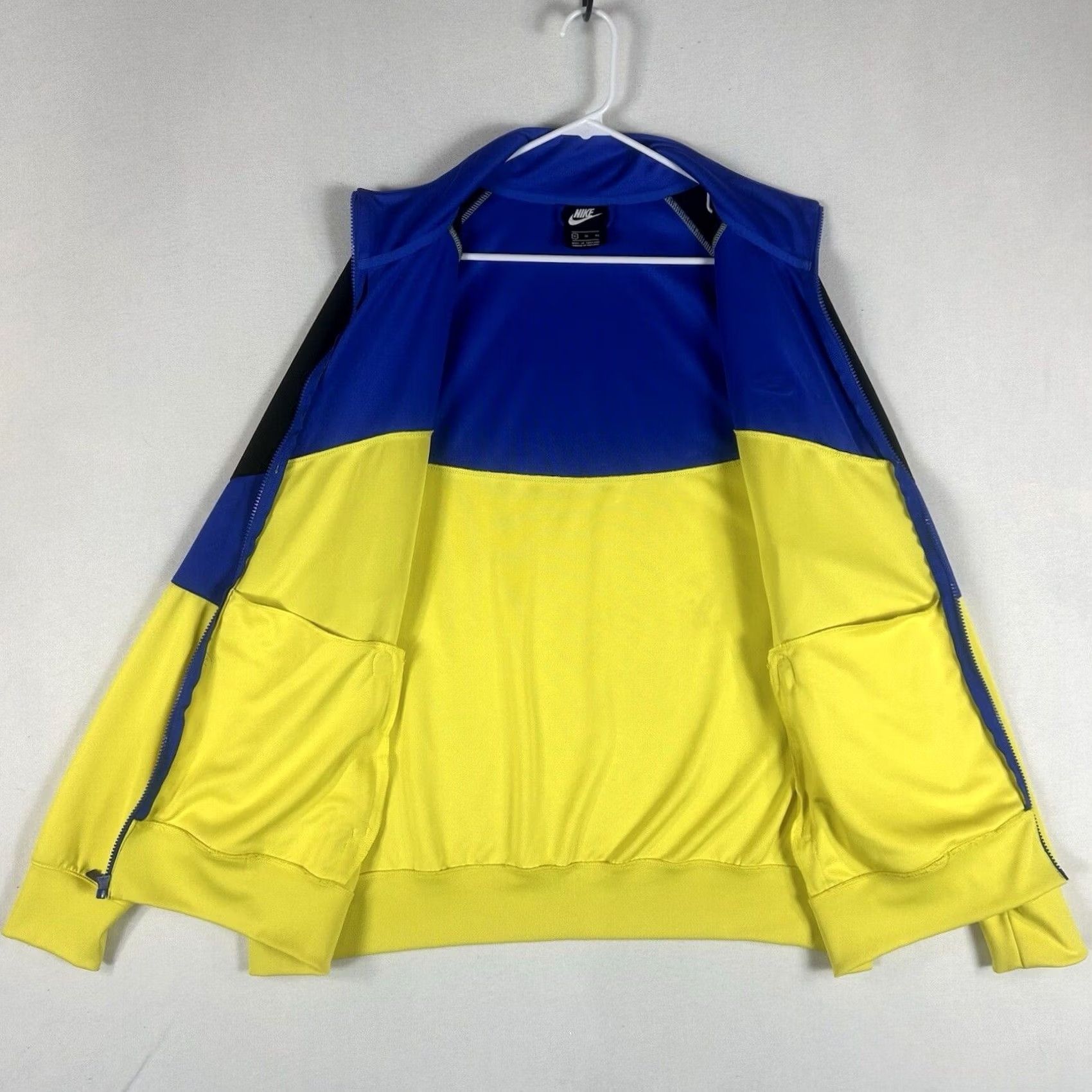 Nike Nike Windrunner Jacket Mens XL Yellow Blue Colorblock Full Zip Pockets Hood Logo Size US XL / EU 56 / 4 - 5 Thumbnail
