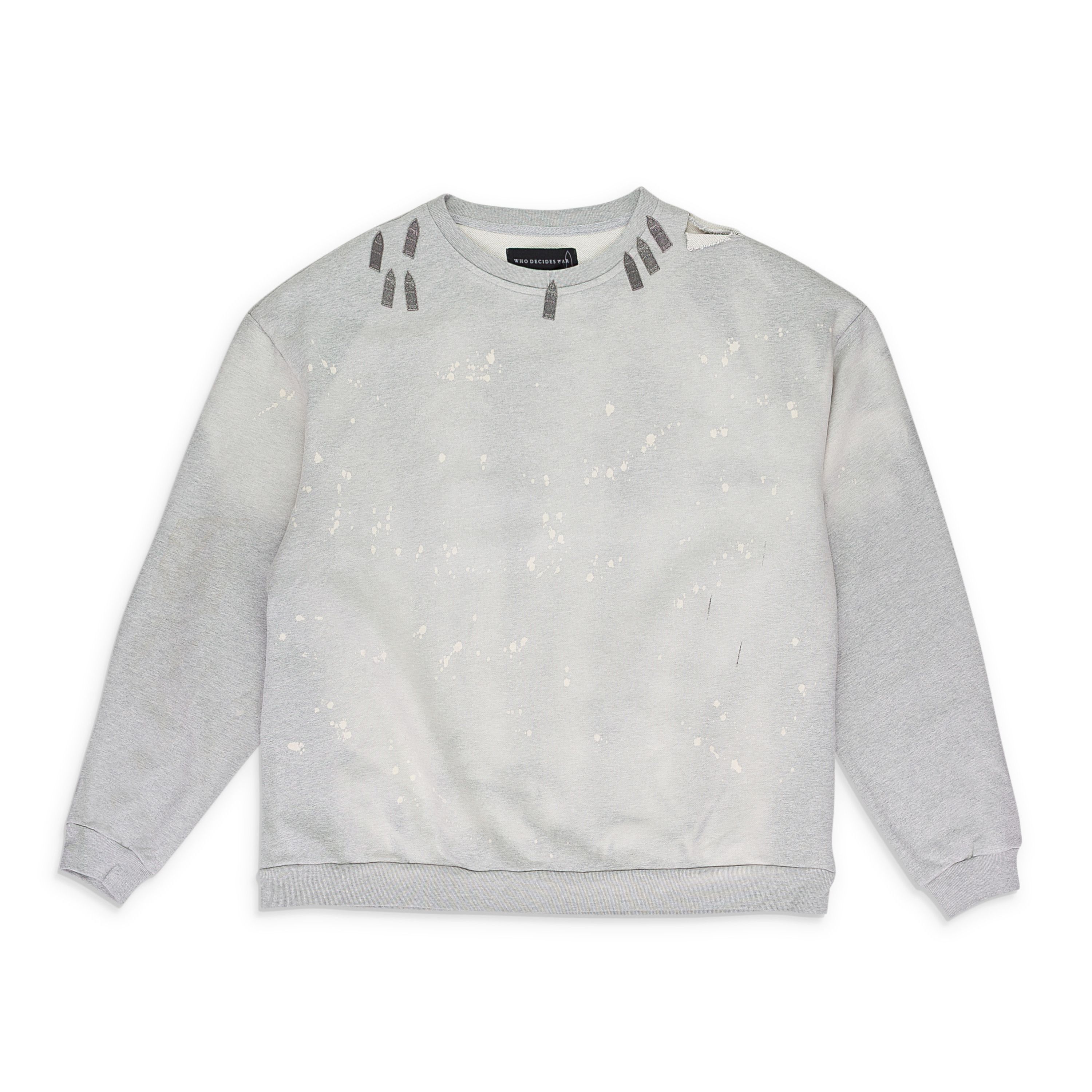 Who Decides War SILVER HARDWARE CREWNECK SWEATSHIRT SIZE M