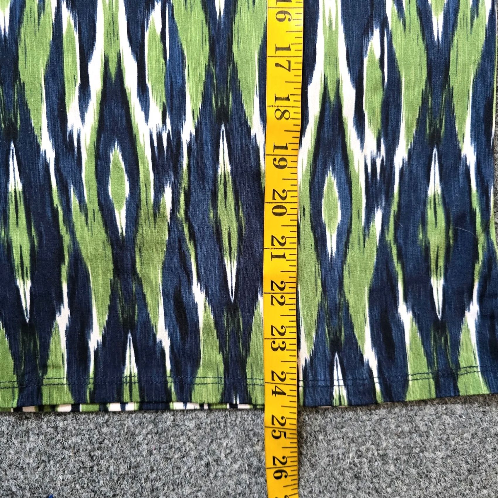 Michael Kors VINTAGE Michael Kors Top Womens 2X Green Ikat Cap Sleeve Boat Neck Stretch Casual Size XXL / US 16-18 / IT 52-54 - 6 Thumbnail