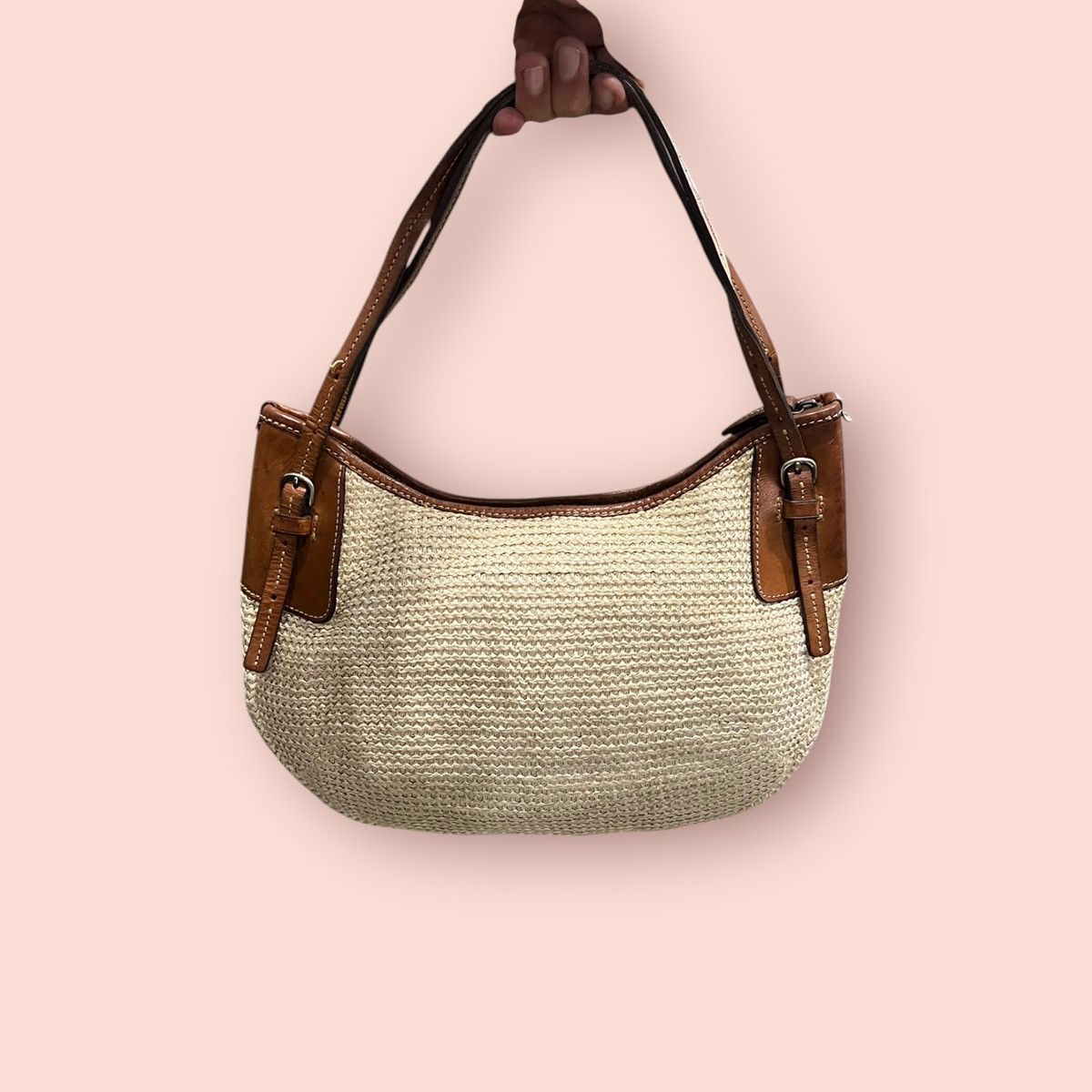 Edition Japan × Japanese Brand × Vintage VINTAGE SAZABY JAPAN CROCHET STRAW / LEATHER STRAPS HANDBAG Size ONE SIZE - 18 Thumbnail