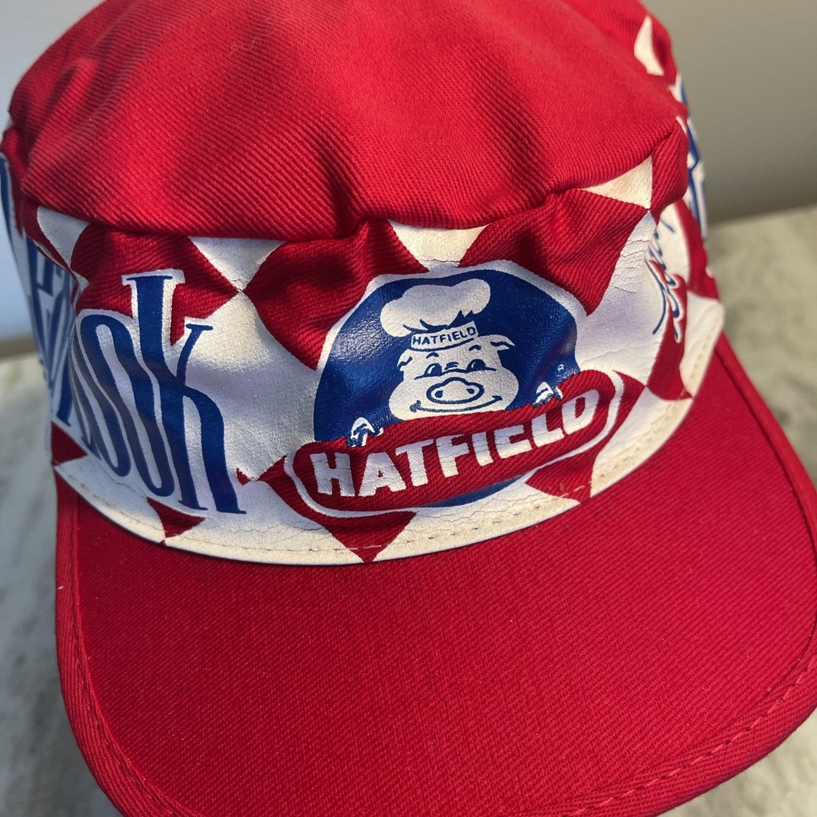 Vintage Vintage Hatfield Quality Meats Painters Cap Hat New Nos NWD Size ONE SIZE - 2 Thumbnail