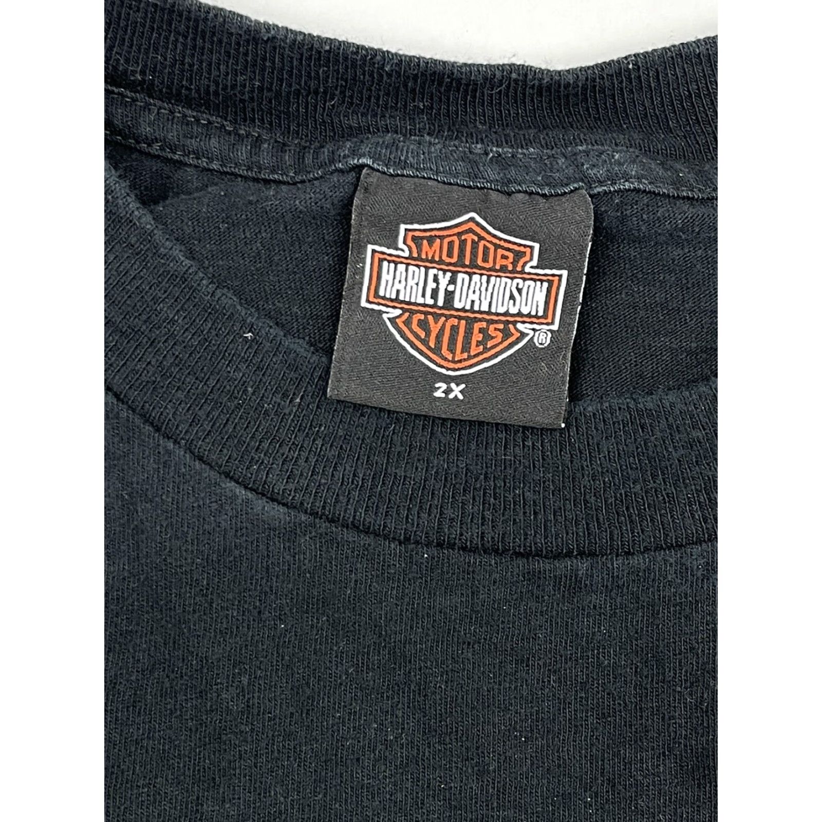 Harley Davidson Harley-Davidson Mens Shirt Long Sleeve Double Sided Black L USA Crew Neck Cotton Logo T-Shirt Regular Vintage No Size US L / EU 52-54 / 3 - 2 Thumbnail