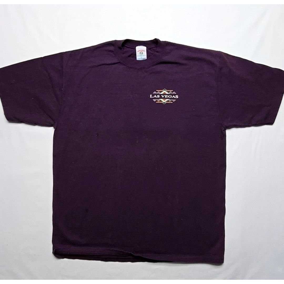 Jerzees Vintage Las Vegas Shirt Graphic Purple Burgandy L Mens Tee Size US L / EU 52-54 / 3 - 1 Thumbnail