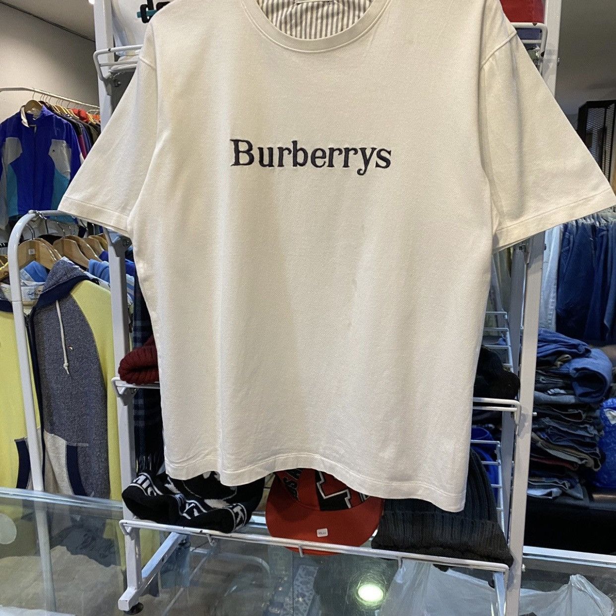Burberry × Burberry Prorsum × Vintage VINTAGE‼️BURBERRYS SPELL OUT EMBROIDERED T-SHIRT Size US M / EU 48-50 / 2 - 4 Thumbnail