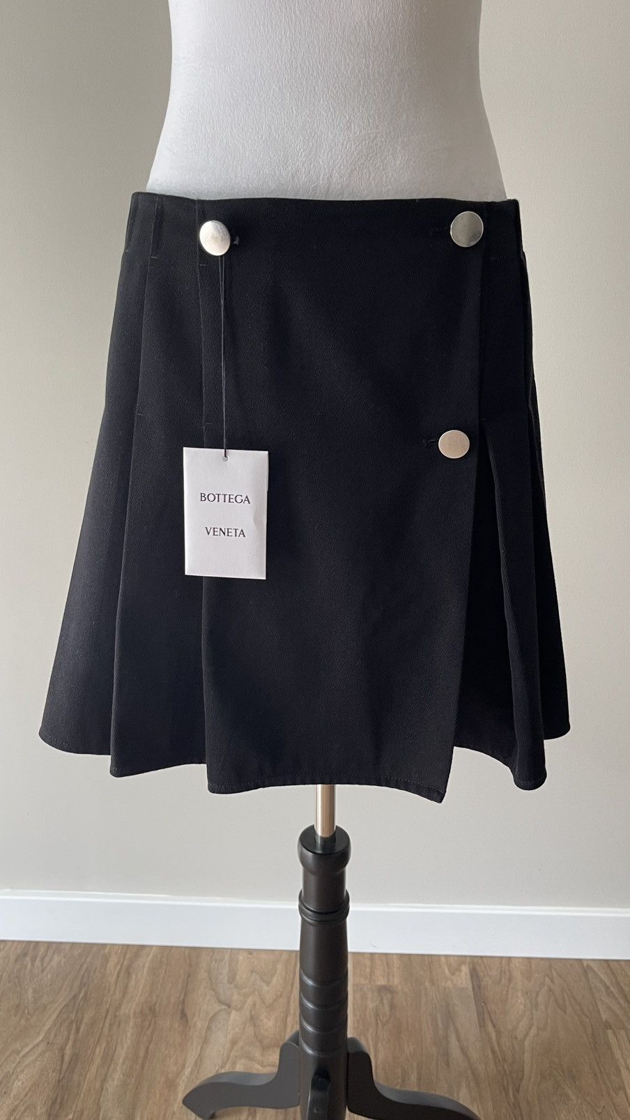Bottega Veneta Bottega Veneta Wool Gabardine Skirt in Black size 42 Size 42" / US 20 - 1 Thumbnail