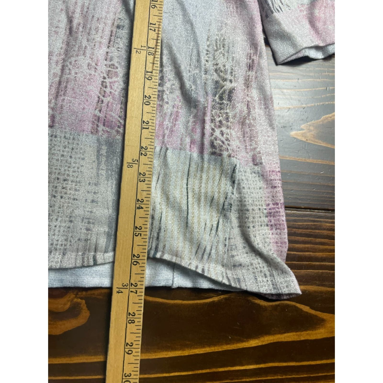 Vintage CJ Banks Shirt Womens Plus Size 1X Long Sleeve Silver Gray Metallic Modern Casual Women 1X Mens? Size XL / US 12-14 / IT 48-50 - 6 Thumbnail