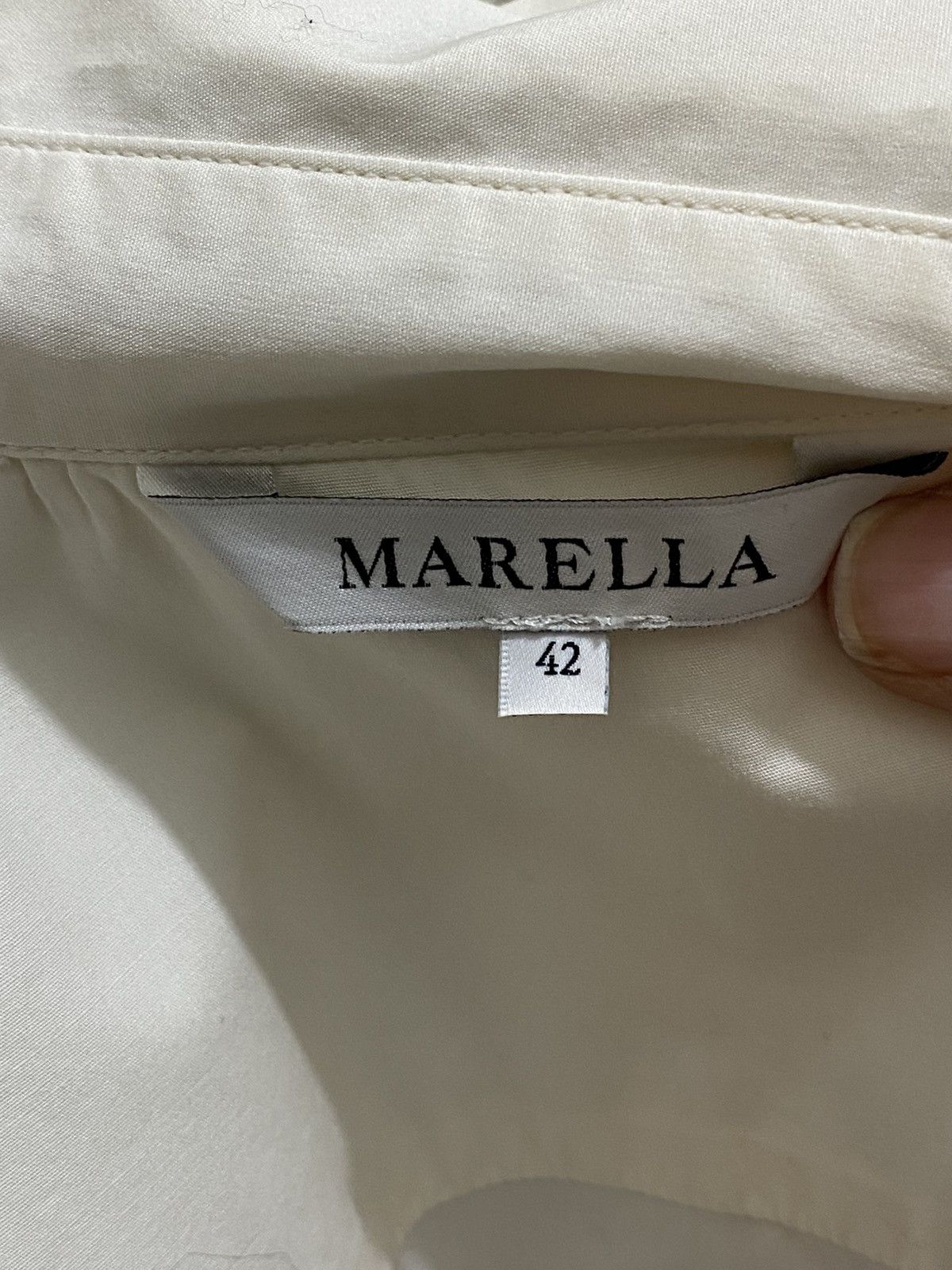Marella MARELLA WHITE COTTON SHIRT Size M / US 6-8 / IT 42-44 - 7 Thumbnail