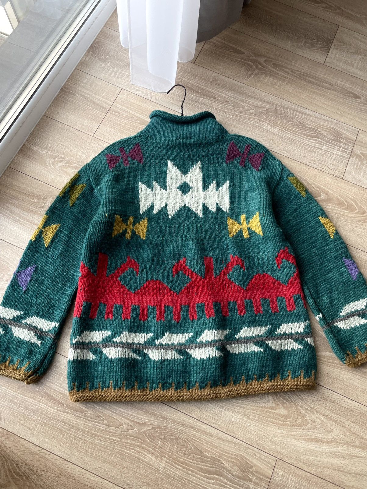 Vintage Vintage Pachamama Aztec Navajo Wool Knit Chunky Sweater RRL Size US XL / EU 56 / 4 - 11 Thumbnail