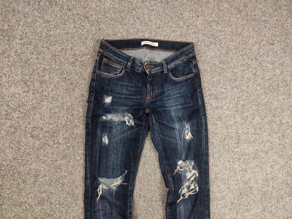 Balmain Pierre Balmain Design 17 CV Distressed Denim Slim Jeans Size US 26 / EU 42 - 8 Thumbnail