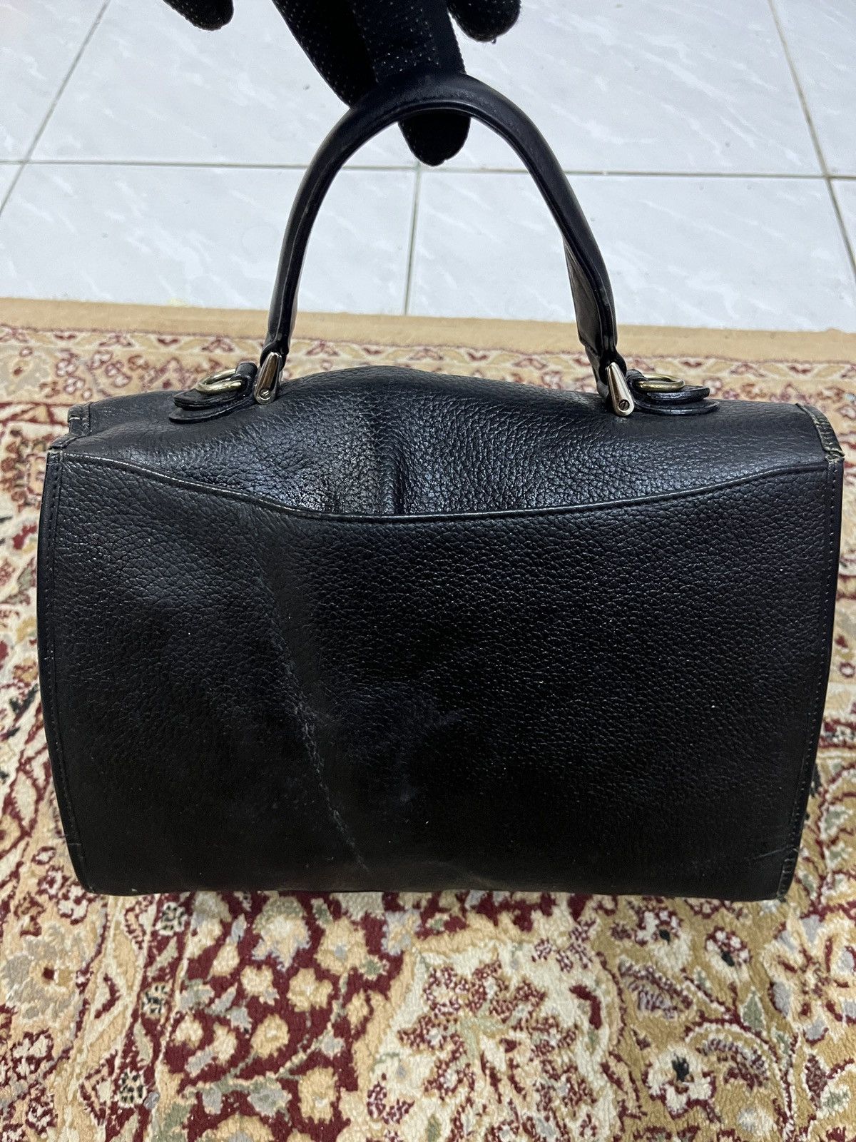 Burberry Burberry Leather Satchel Black Size ONE SIZE - 2 Thumbnail
