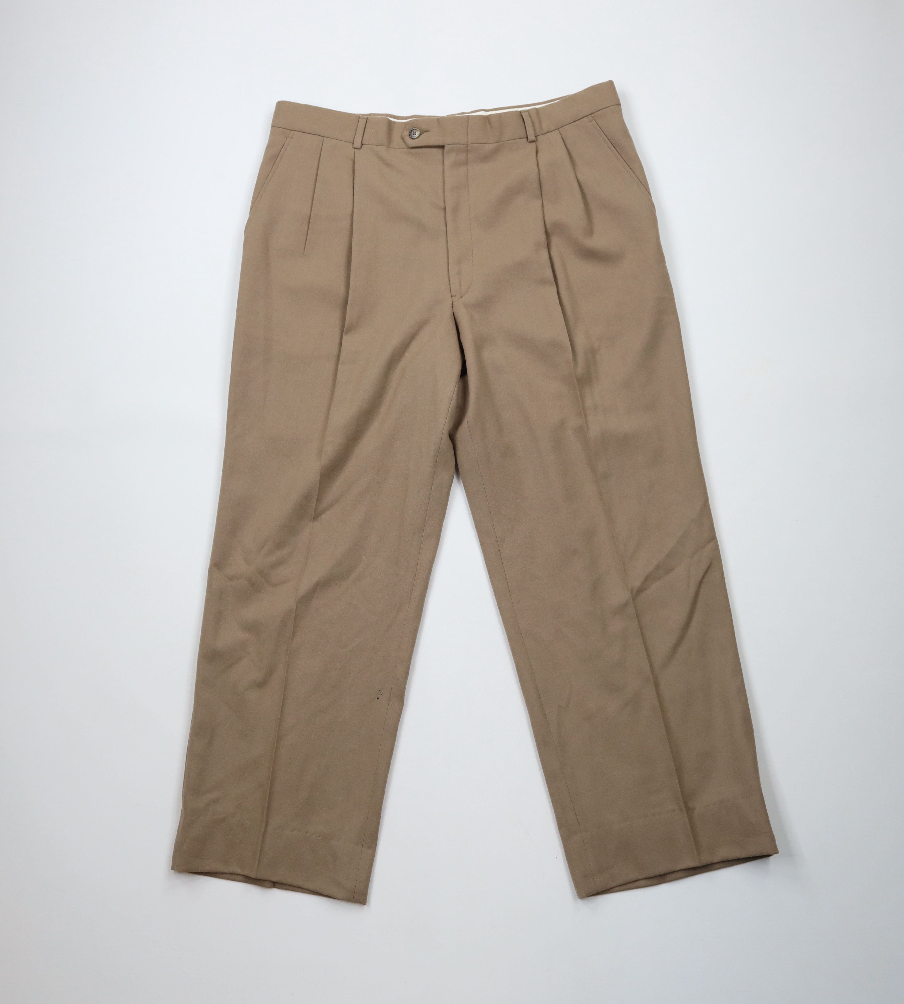 Vintage Vintage 70s Streetwear Heavy Wool Wide Leg Chino Pants USA Size US 36 / EU 52 - 1 Thumbnail