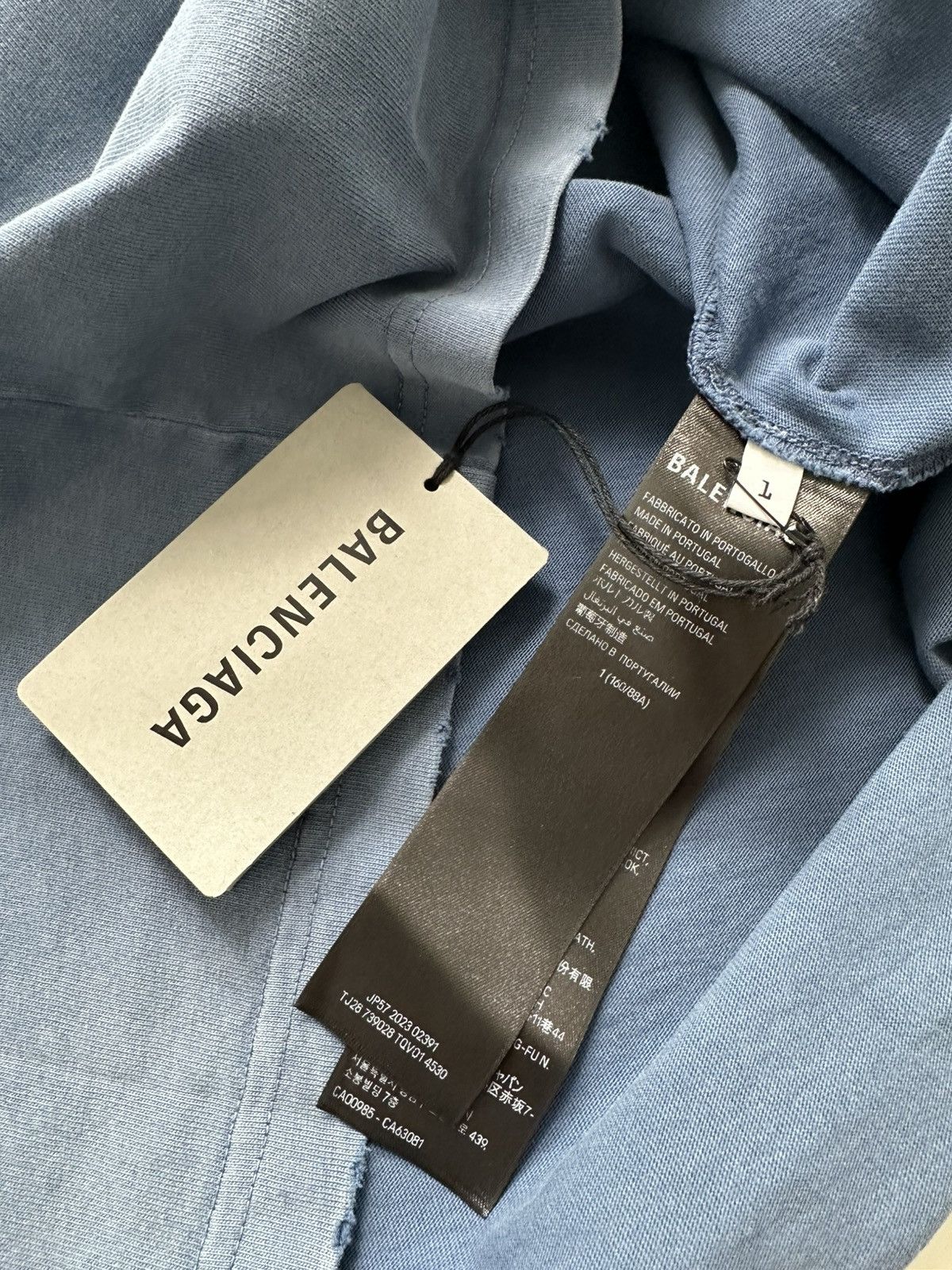 Balenciaga Balenciaga „Paris Moon“ shirt faded blue Sz1 NEW Size US S / EU 44-46 / 1 - 6 Thumbnail