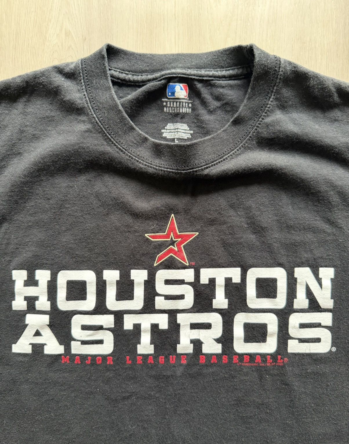 Vintage Vintage Houston Astros Spellout Tee Sz L Size US L / EU 52-54 / 3 - 1 Thumbnail