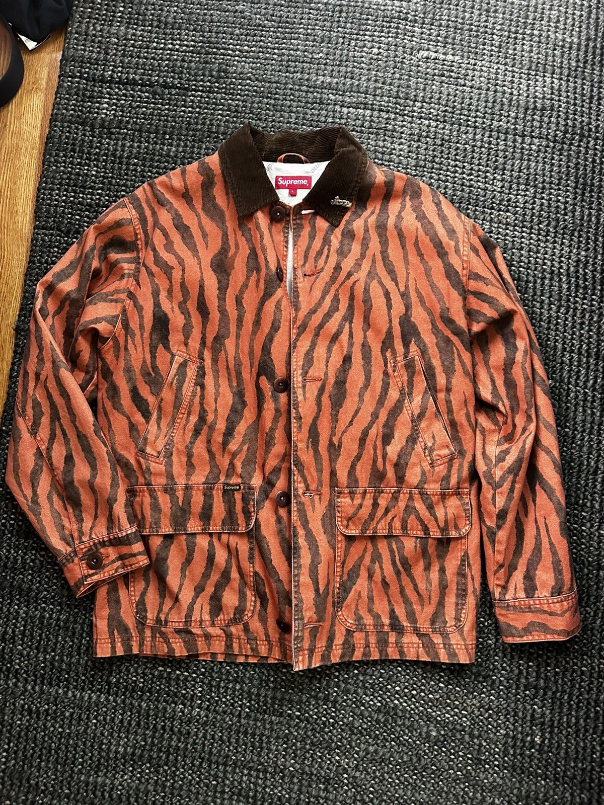 Supreme Supreme barn coat tiger stripe | Grailed