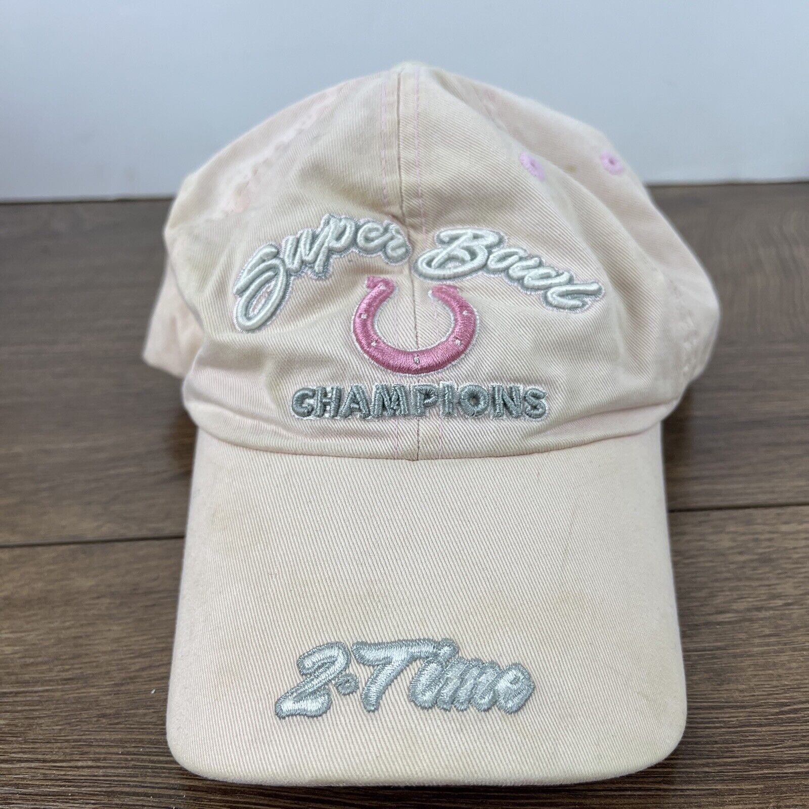 Other Indianapolis Colts Hat 2 Time Champions Pink Adjustable Adul Size ONE SIZE - 2 Thumbnail