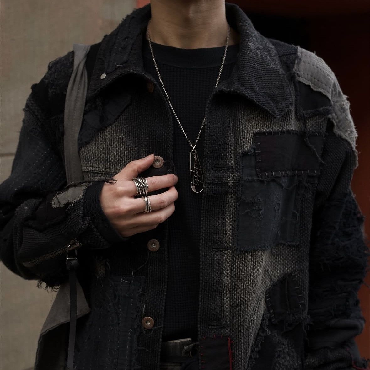 Yohji Yamamoto Pour Homme SS19 Safety Pin Brooch Necklace .925 silver Size ONE SIZE - 8 Thumbnail