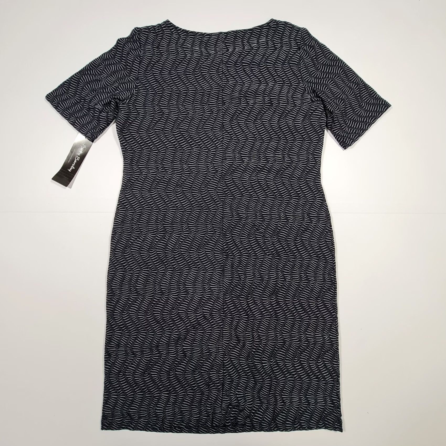 Vintage Betty Barclay Womens Dress Navy Blue 16 UK Short Sleeve Knee Length Geometric Pattern Casual Wedding Womens Dress Size 38" / US 16 / IT 52 - 5 Thumbnail