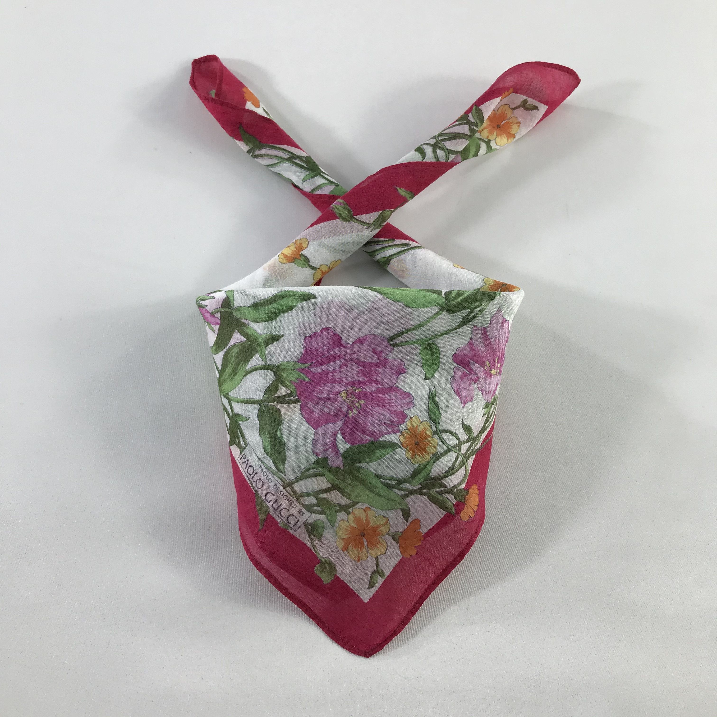 Paolo Gucci × Vintage Paolo Gucci Bandana / Handkerchief / Neckerchief - S475 Size ONE SIZE - 3 Thumbnail